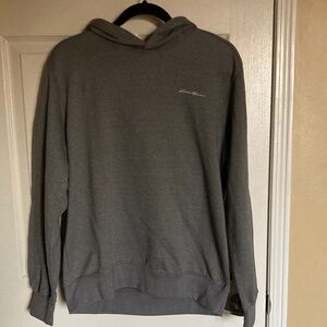 Eddie Bauer Men's Heather Gray Hooded Sweater